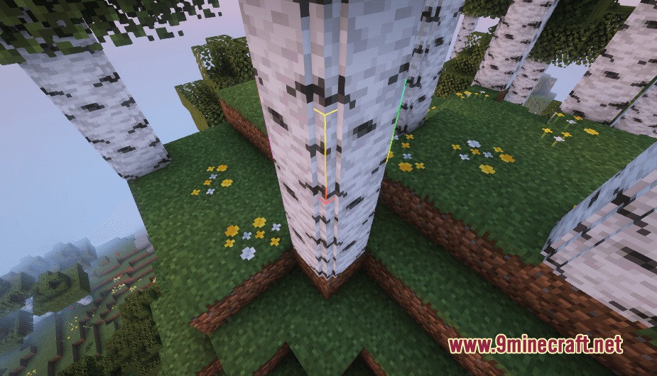 Poly Smooth Vanilla Resource Pack Screenshot 7 Poly Smooth Vanilla adds detailed 3D bark textures to birch tree trunks