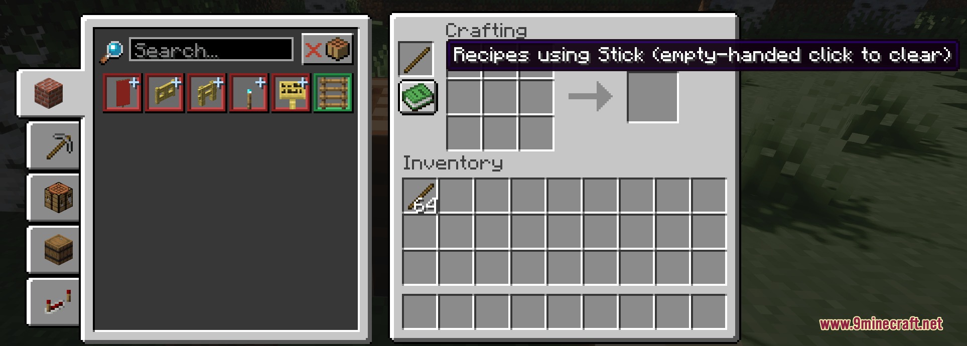 Pouch Perfected Mod Screenshot 4 Pouch Perfected Mod adds a recipe filter slot for specific crafting ingredients