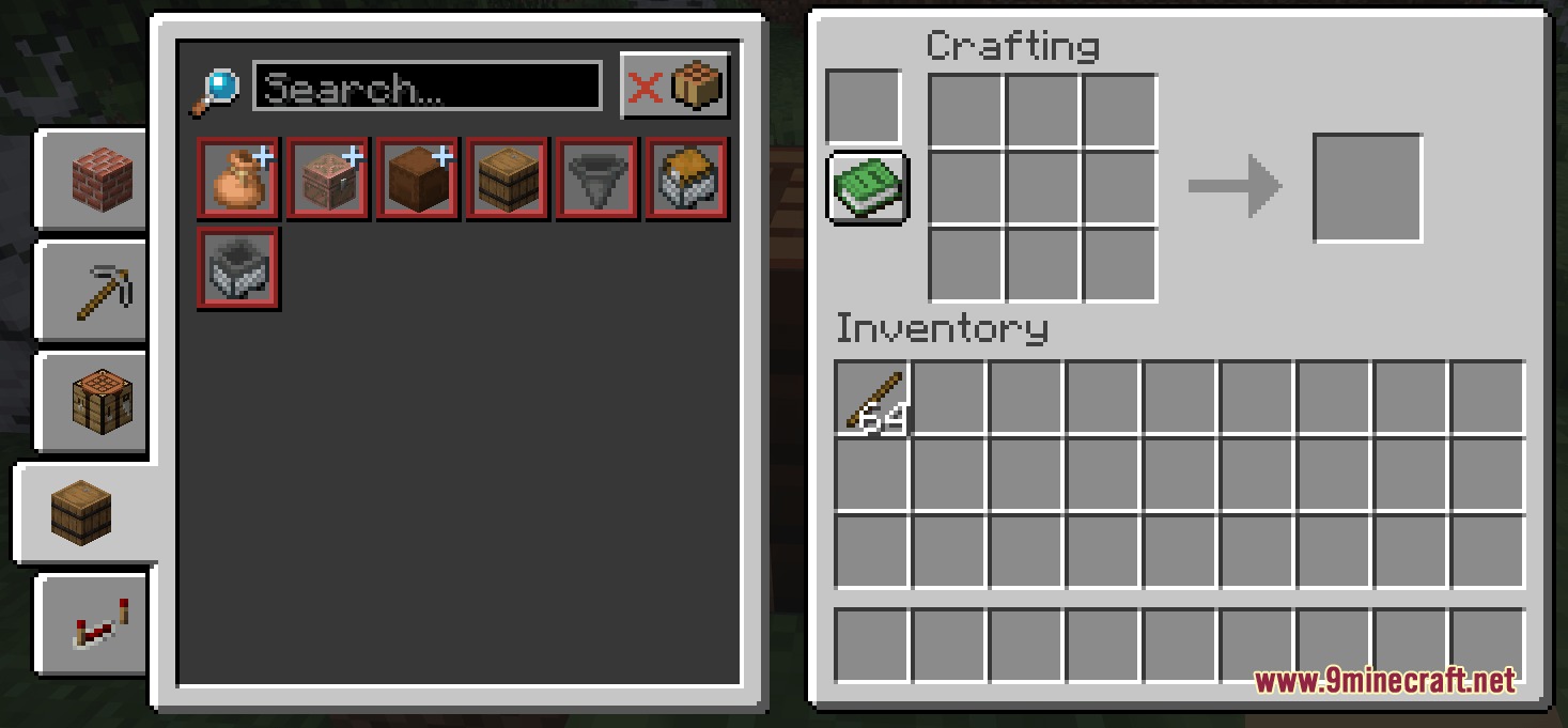 Pouch Perfected Mod Screenshot 7 The Pouch Perfected Mod adds an improved recipe book to the crafting table