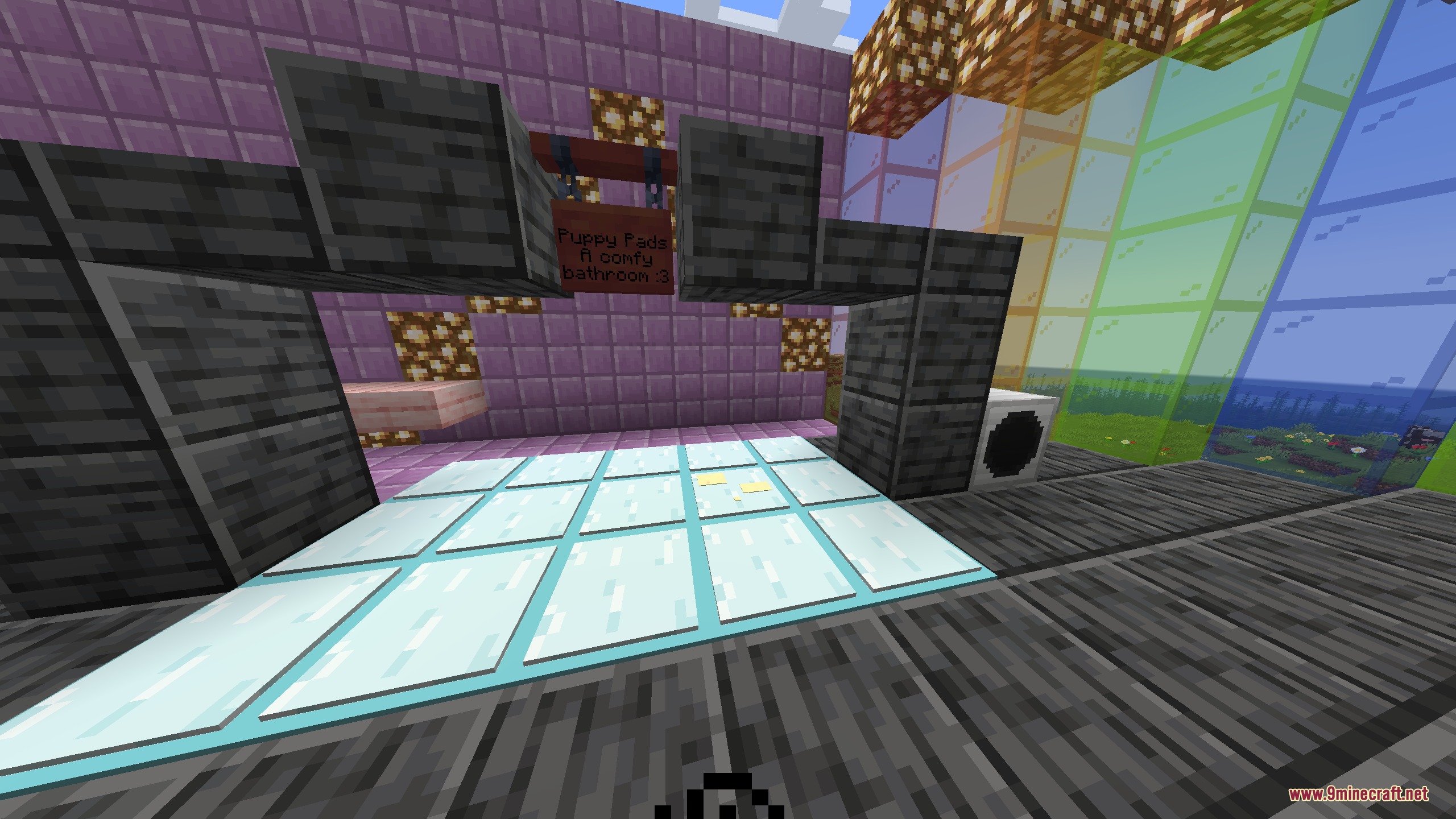 Primal Nature Calls Mod Screenshot 4 Puppy pads placed on the floor as a comfy indoor bathroom area