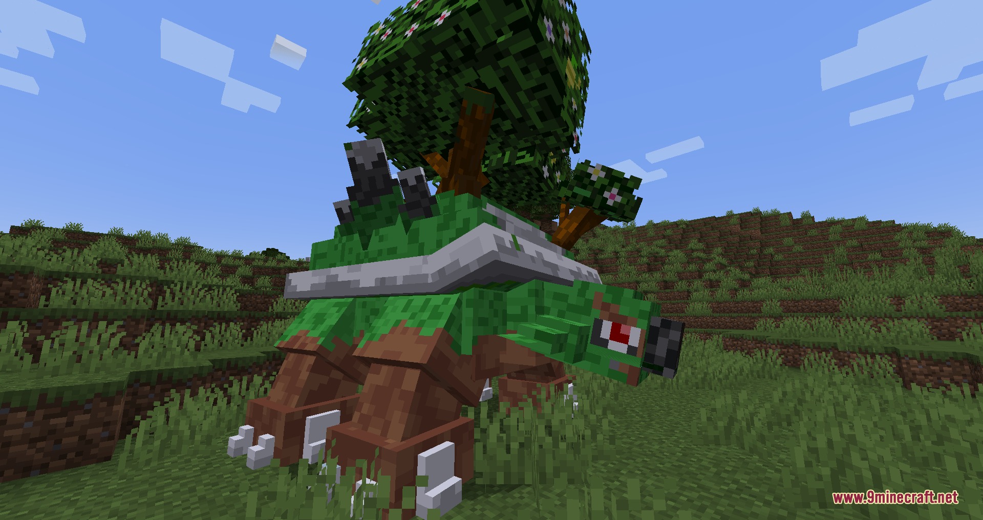 Primal Zenith Forms Mod Screenshot 5 A massive Torterra creature with trees and mountains on its back