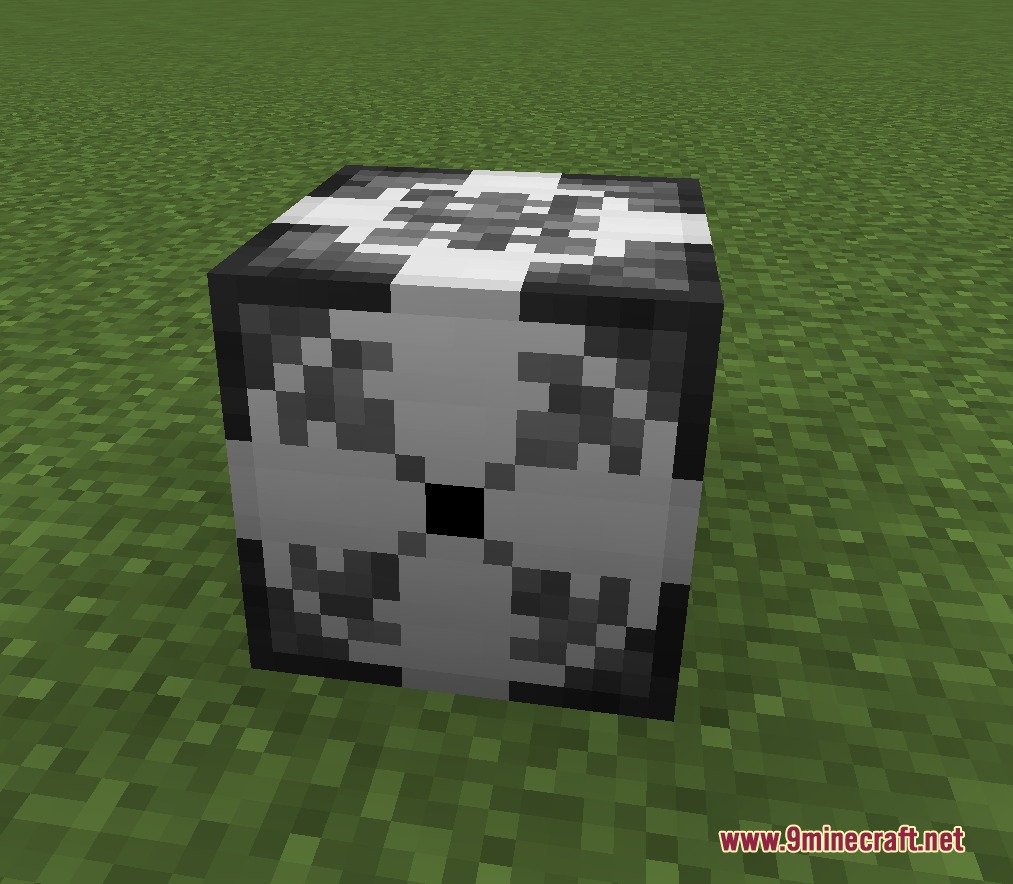 The grinder block used for automating raw ore crushing in Minecraft
