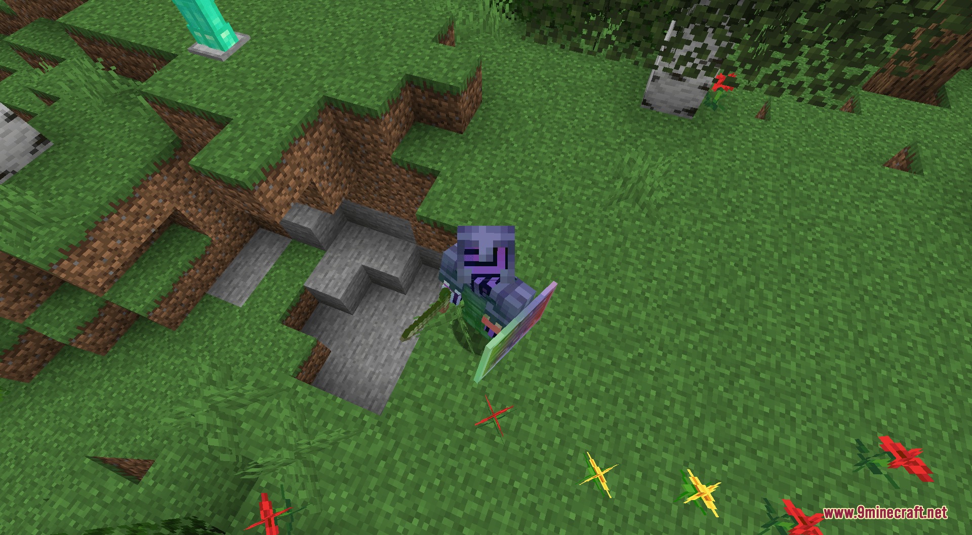 Prismatic Aura Sparkle Resource Pack adds a colorful rainbow glint to enchanted armor