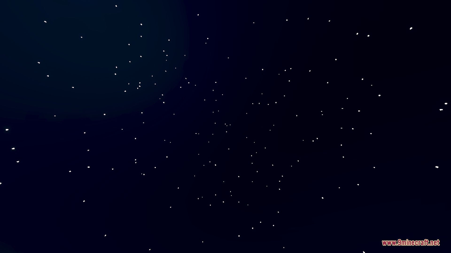 A dark night sky filled with many bright stars in the Minecraft world