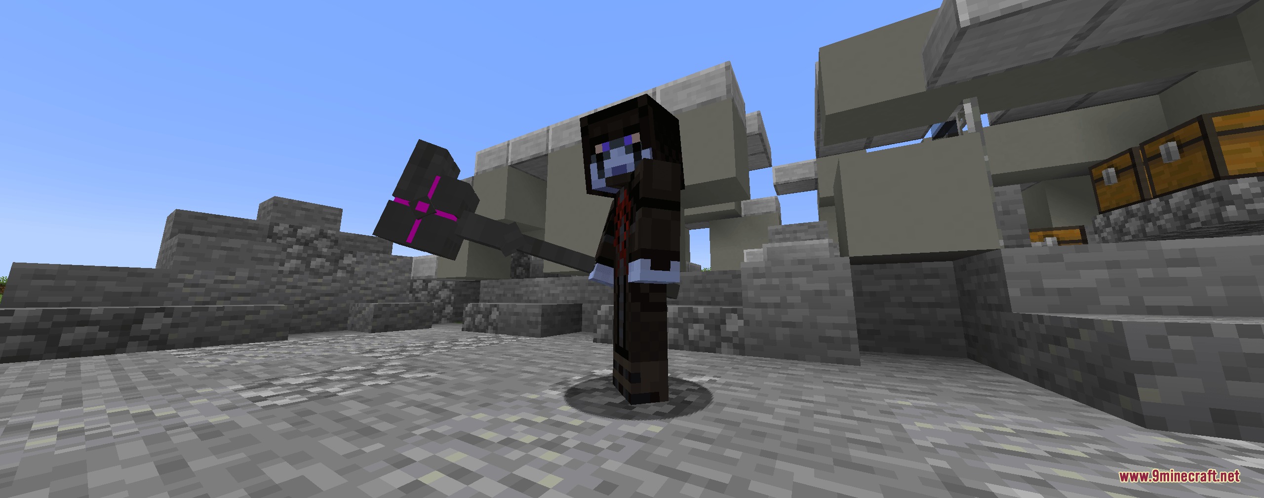 Pugmeowla's Infinity Stone Core Mod Screenshot 5 A character holding a Cosmi Rod from the Infinity Stone Core Mod