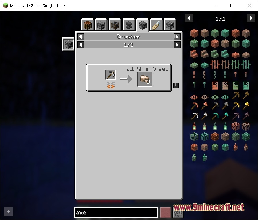 Pulverized Density Mod (26.2, 1.21.11) – Recycle Old Gear and Compress Coal — screenshot 1