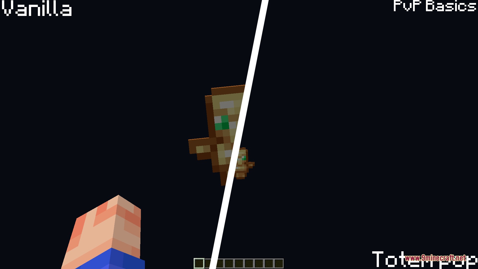 Pv P Basics Resource Pack Screenshot 1 Smaller Totem of Undying animation compared to the standard vanilla version