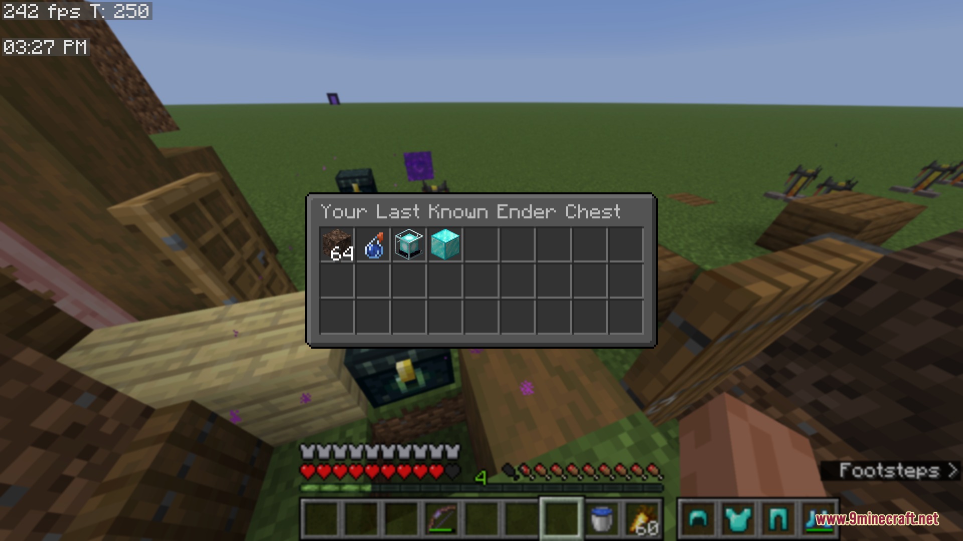 Quality of Queso Mod Screenshot 4 The player views the saved contents of their last known Ender Chest inventory