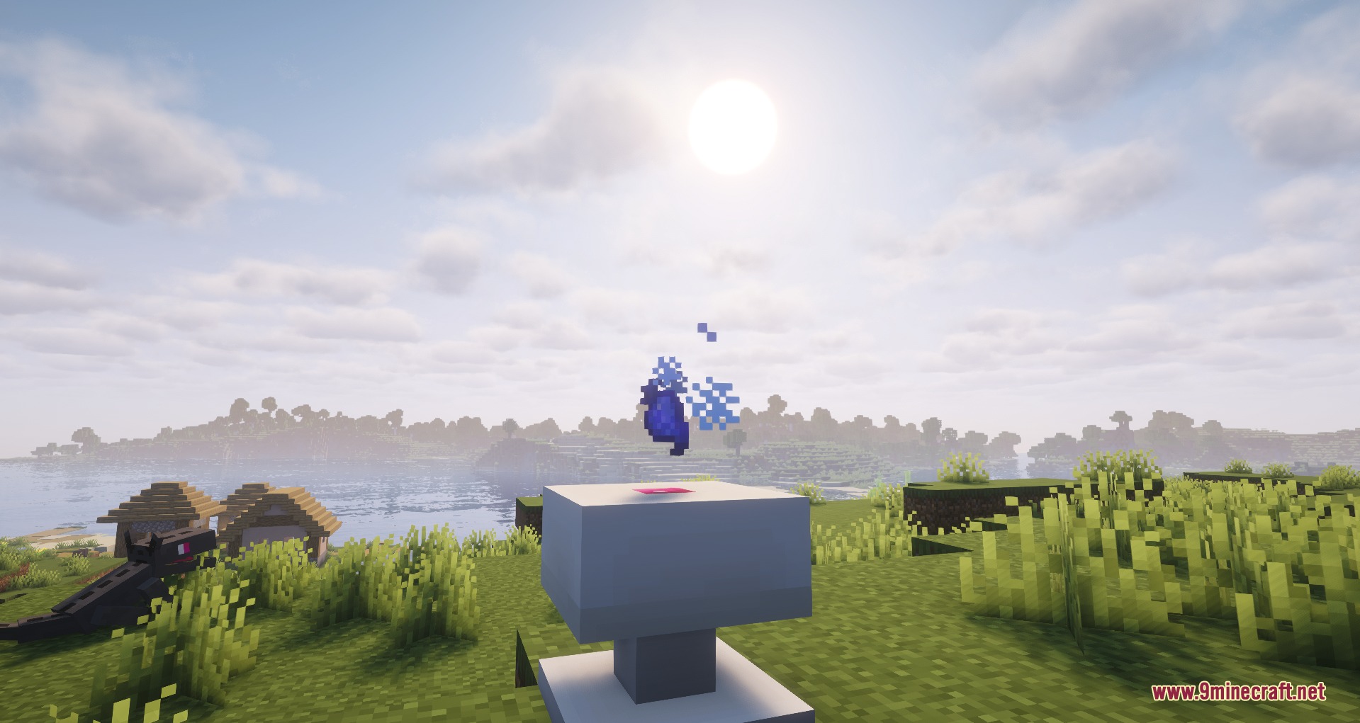 RPG Adventurer Mod Screenshot 5 A blue magical essence floats above a Mana Well block in the sunlight