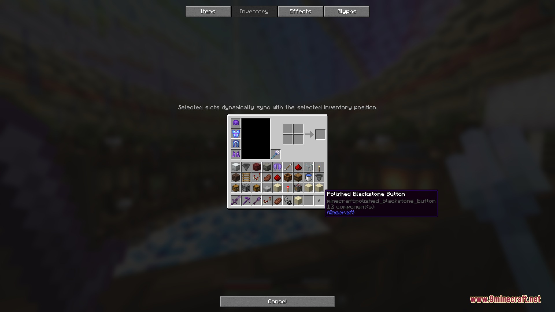 Radial Mod Screenshot 5 A menu screen for syncing Radial Mod slots with items from the inventory