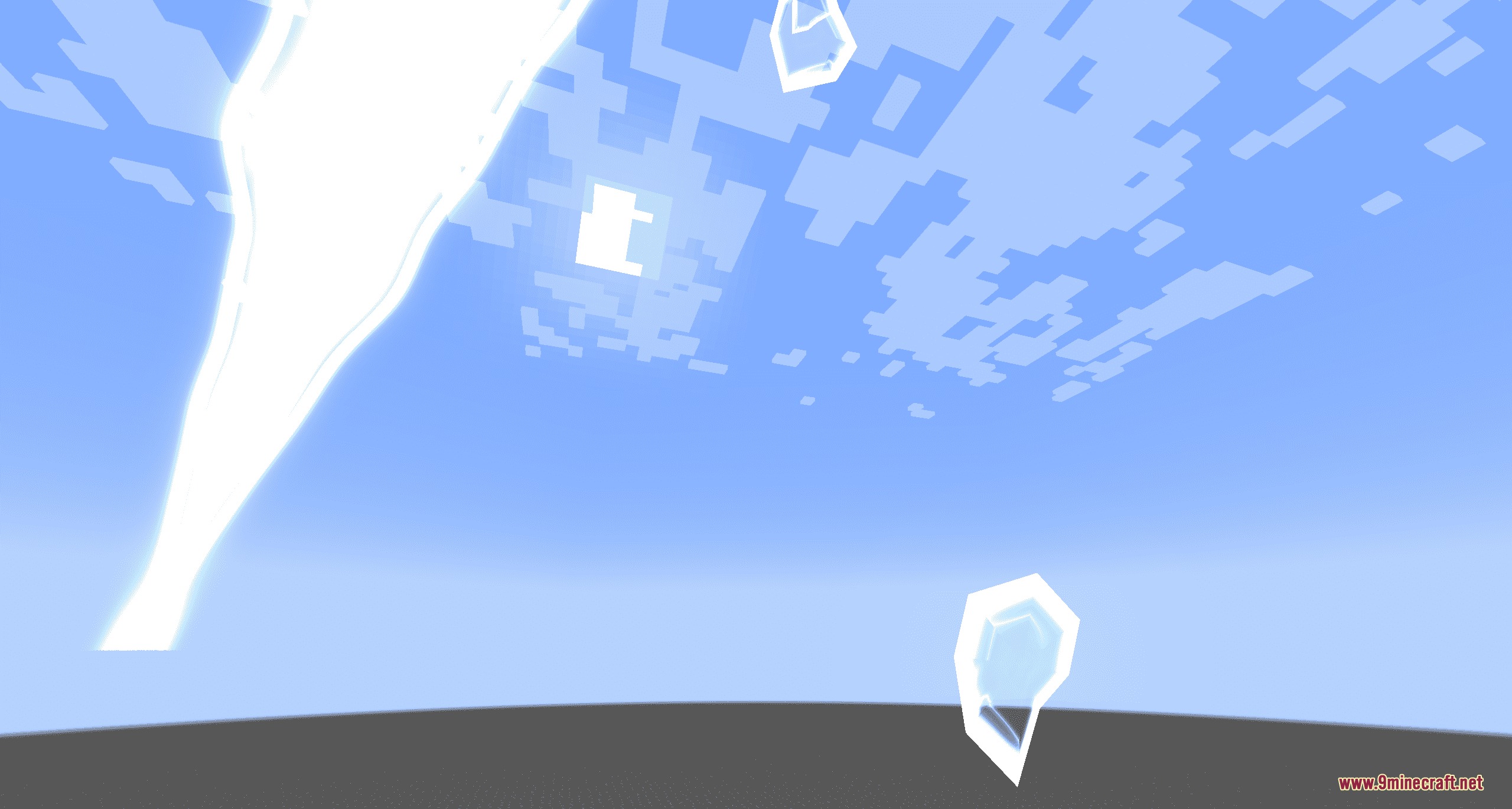 Radiant Arcane Phantasm Mod Screenshot 8 A bright cosmic beam descending from the sky with floating light shards