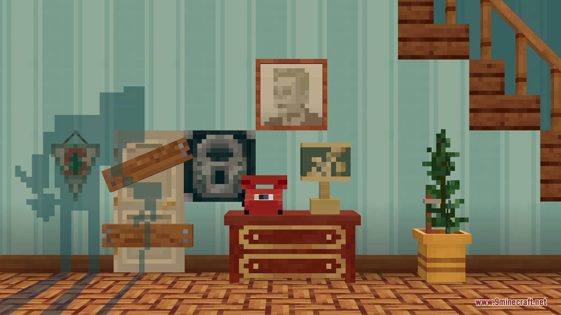 Ravenbrooks Cr Hello Neighbor Mod Screenshot 6 Hello Neighbor themed room with a boarded door and a red phone