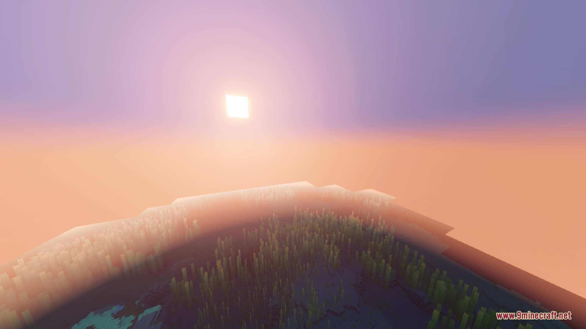 Ray Trace Visuals adds vibrant sunset lighting and bloom to the horizon
