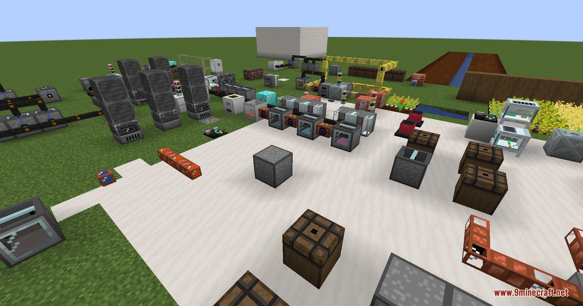 Various industrial machines and laboratory equipment from the Reagenica Kagaku Craft mod