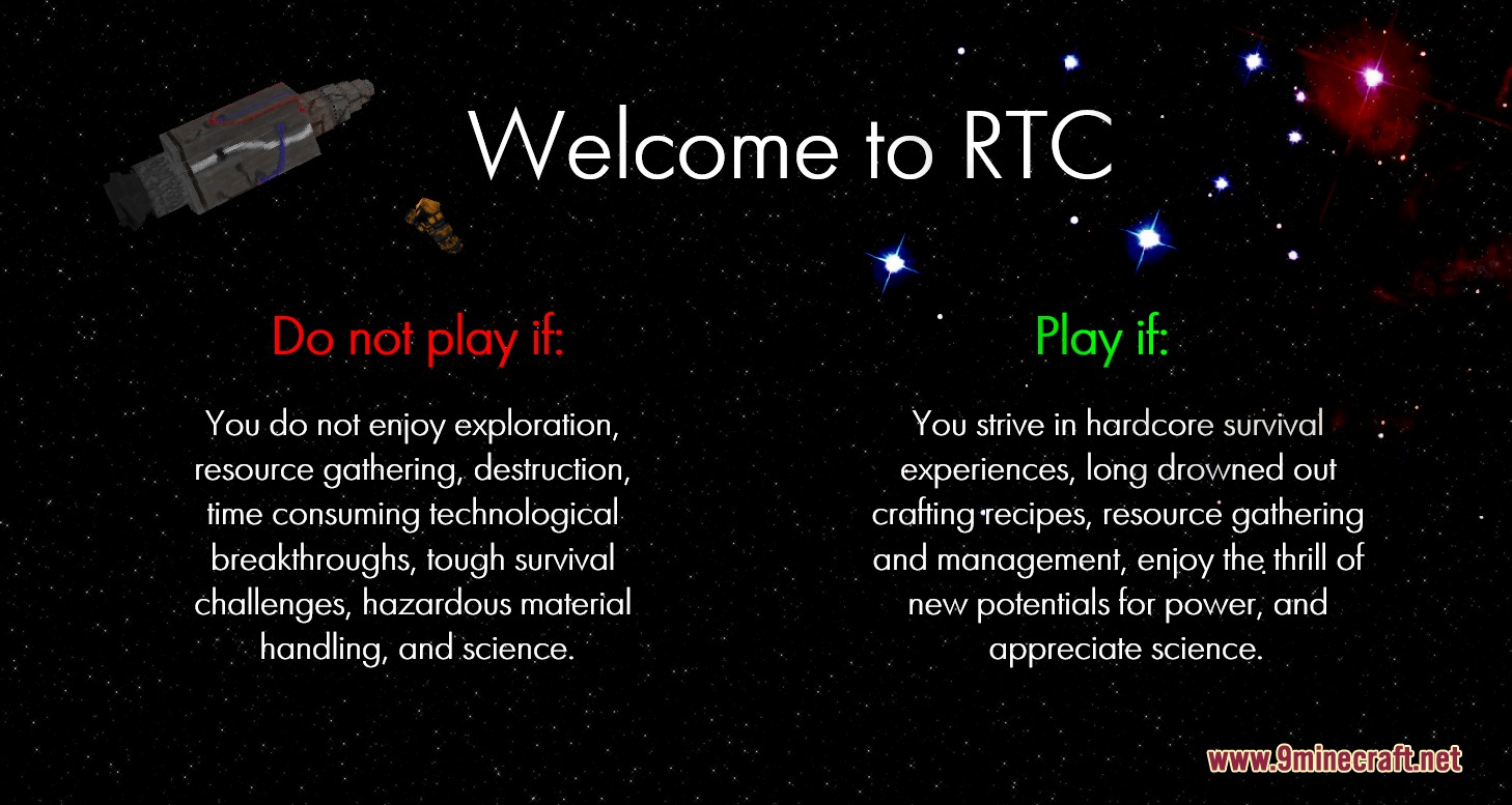 Real Time Chemistry 2 RTC2 Mod Screenshot 2 A welcome screen explaining the hardcore survival and science features of the mod