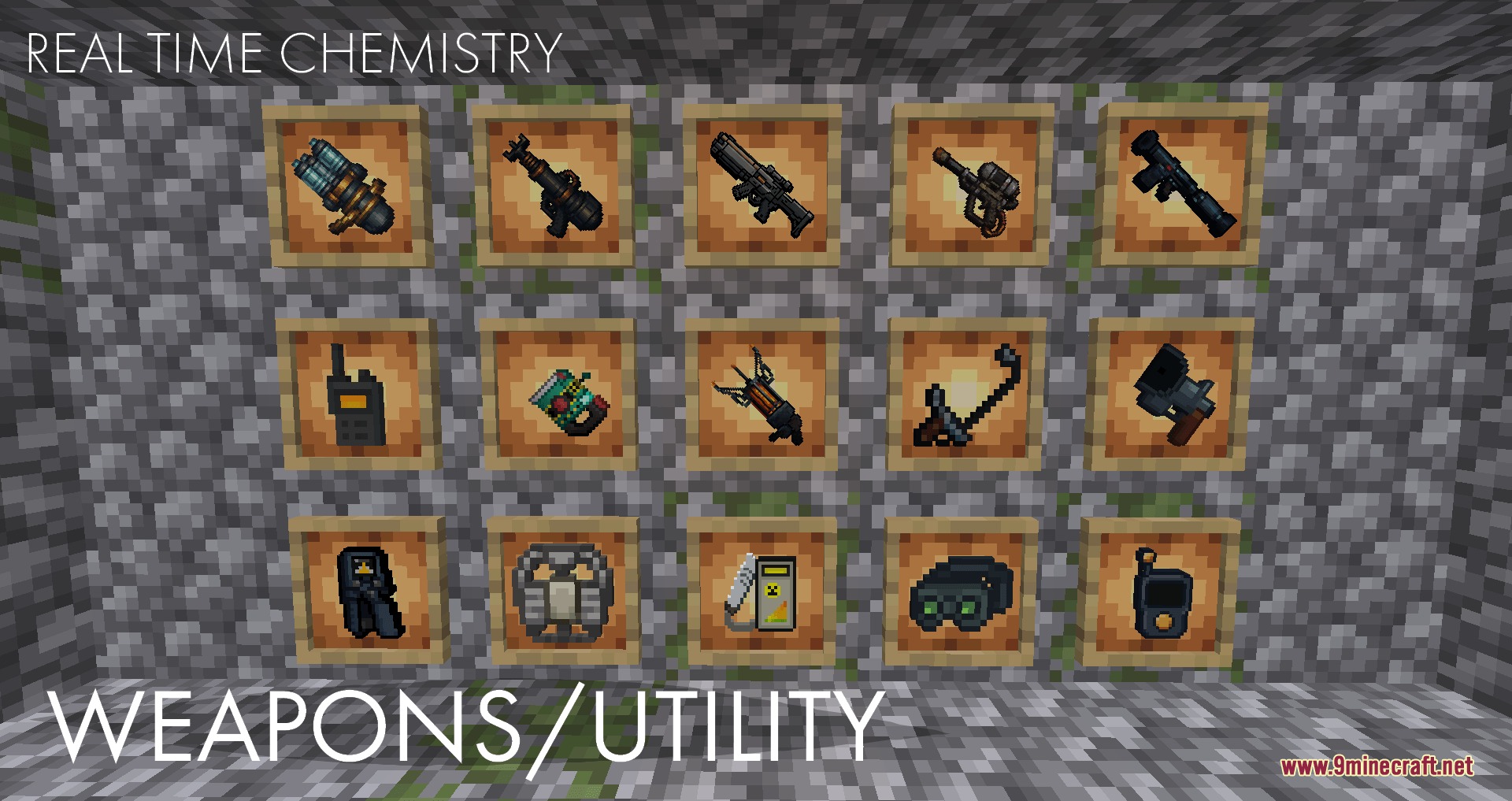 Real Time Chemistry 2 RTC2 Mod Screenshot 7 Various weapons and utility tools from the Real Time Chemistry mod displayed