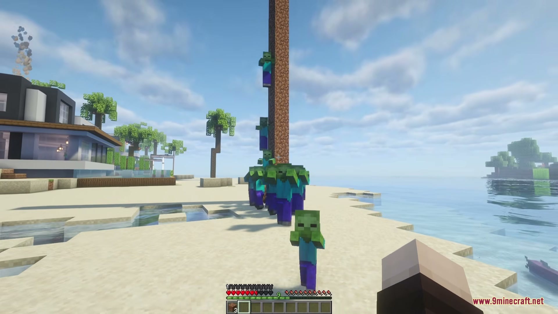 Relentless Undead Mod Screenshot 4 Relentless Undead Mod features zombies stacking on each other to form a tower