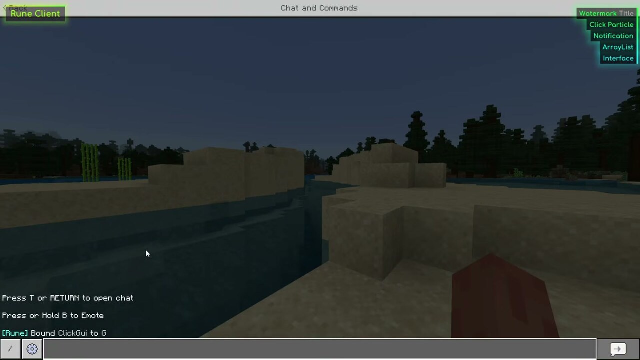 Flying over the world with Rune Client on Bedrock Edition