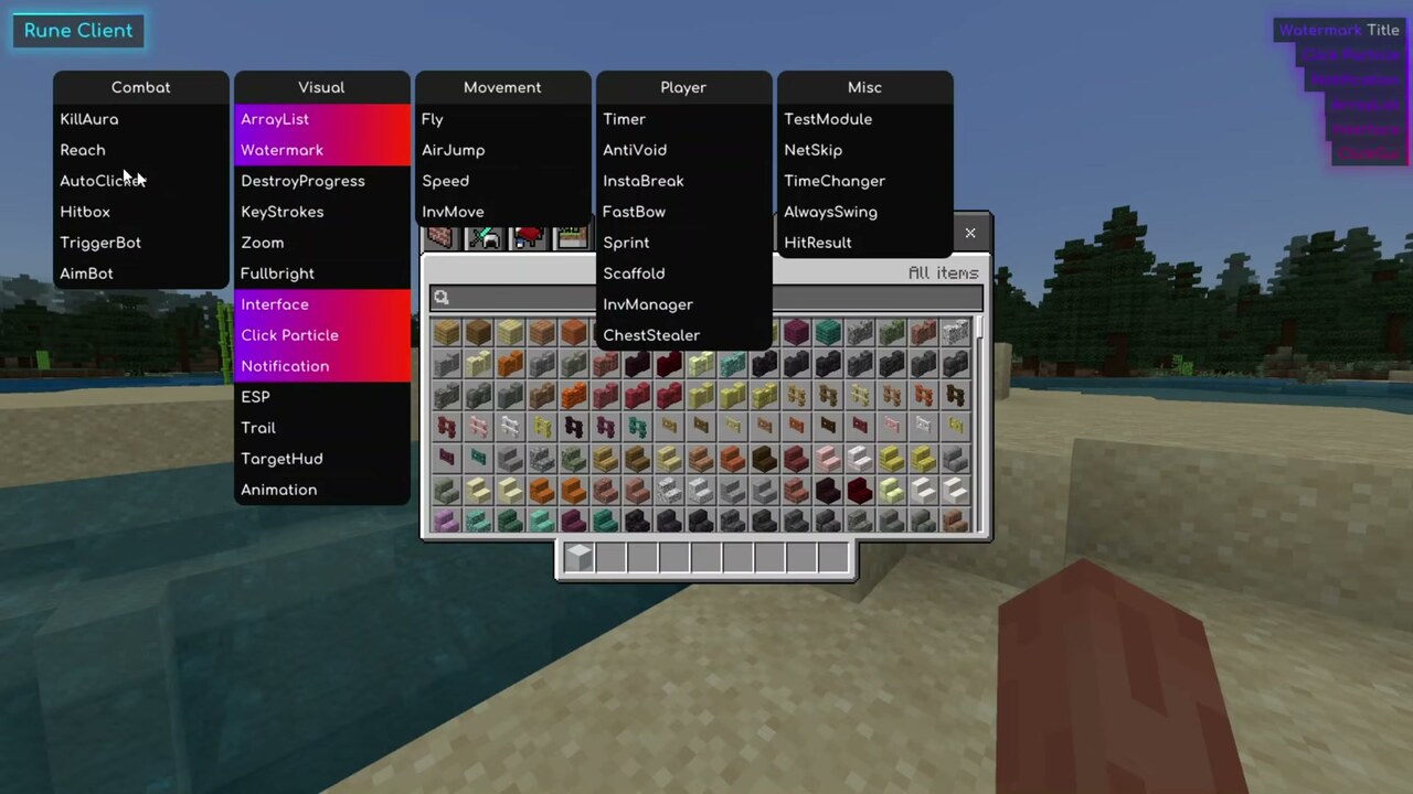 Fullbright module toggled in Rune Client