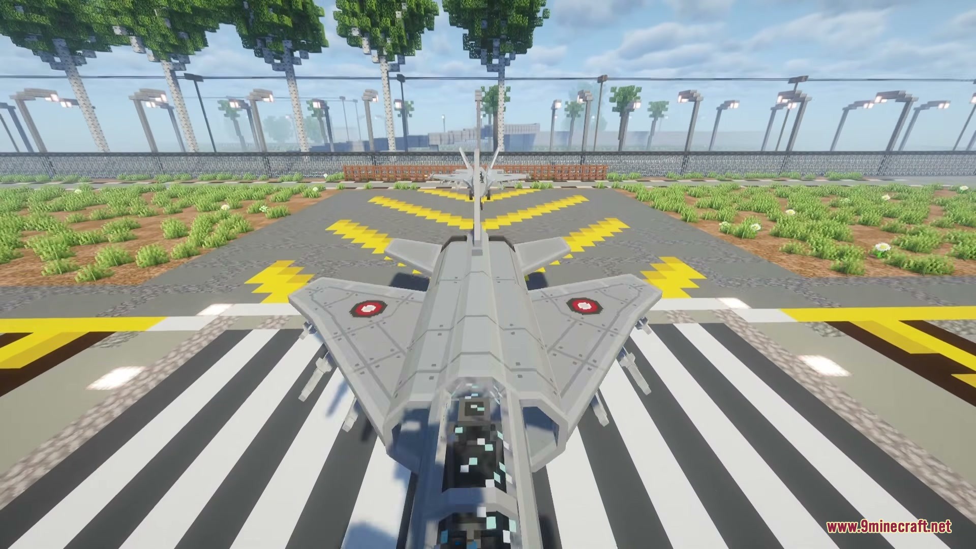SBW Nearth Armory Mod Screenshot 9 A grey military jet from SBW Nearth Armory Mod on a runway