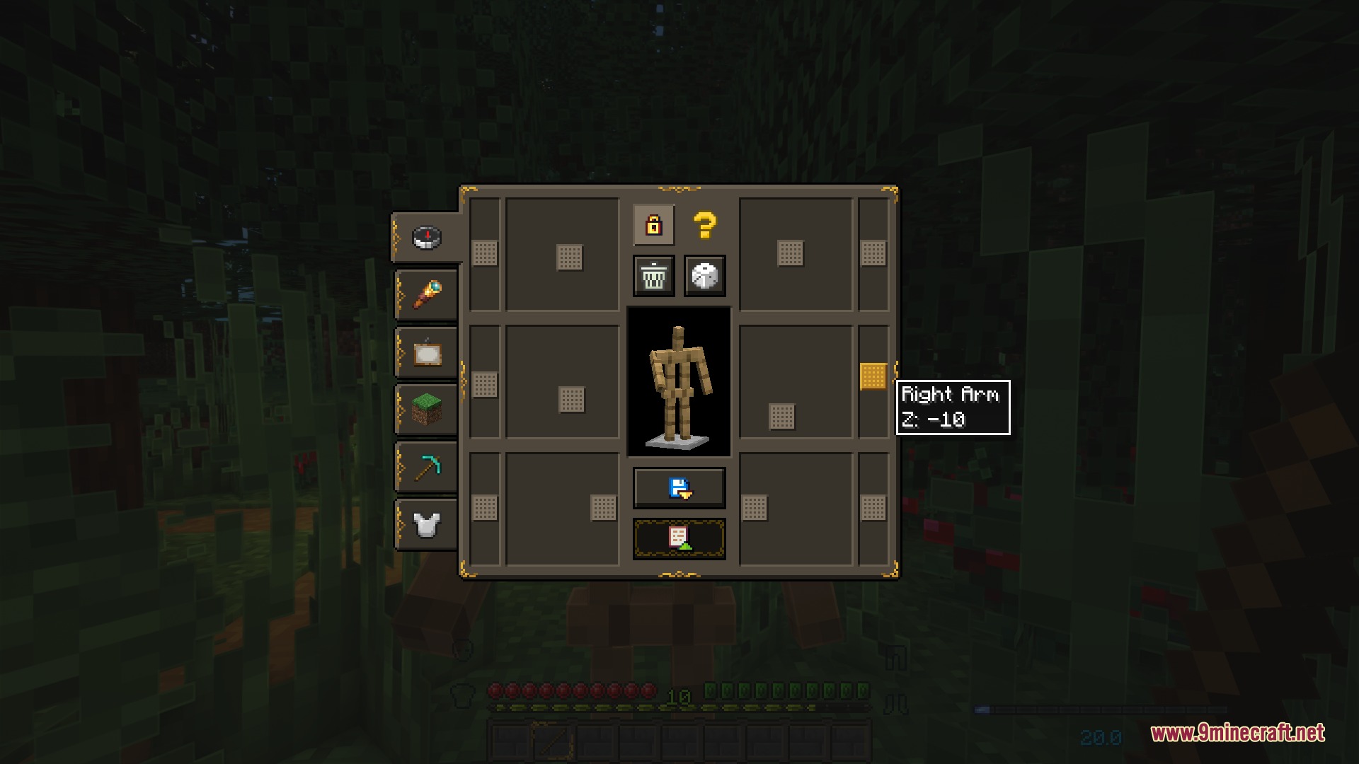 STONEBORN Meï's Additions for Modded GU is Resource Pack Screenshot 3 STONEBORN style user interface for adjusting armor stand poses and settings