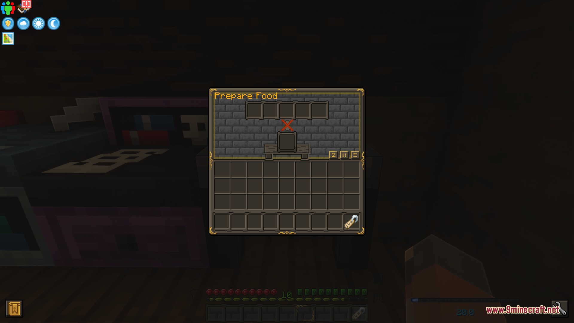 STONEBORN Meï's Additions for Modded GU is Resource Pack Screenshot 6 The Prepare Food menu screen updated with a dwarven fantasy visual style