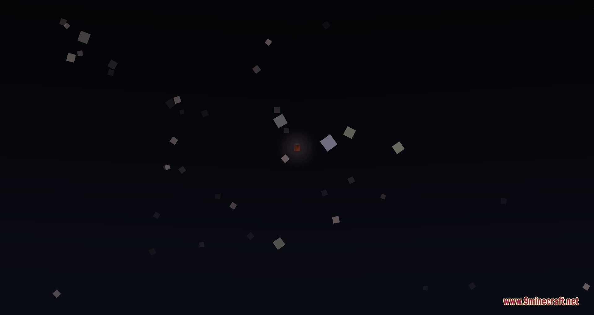 SV Kerbal Skies Resource Pack Screenshot 5 Numerous square stars and particles scattered across a dark night sky