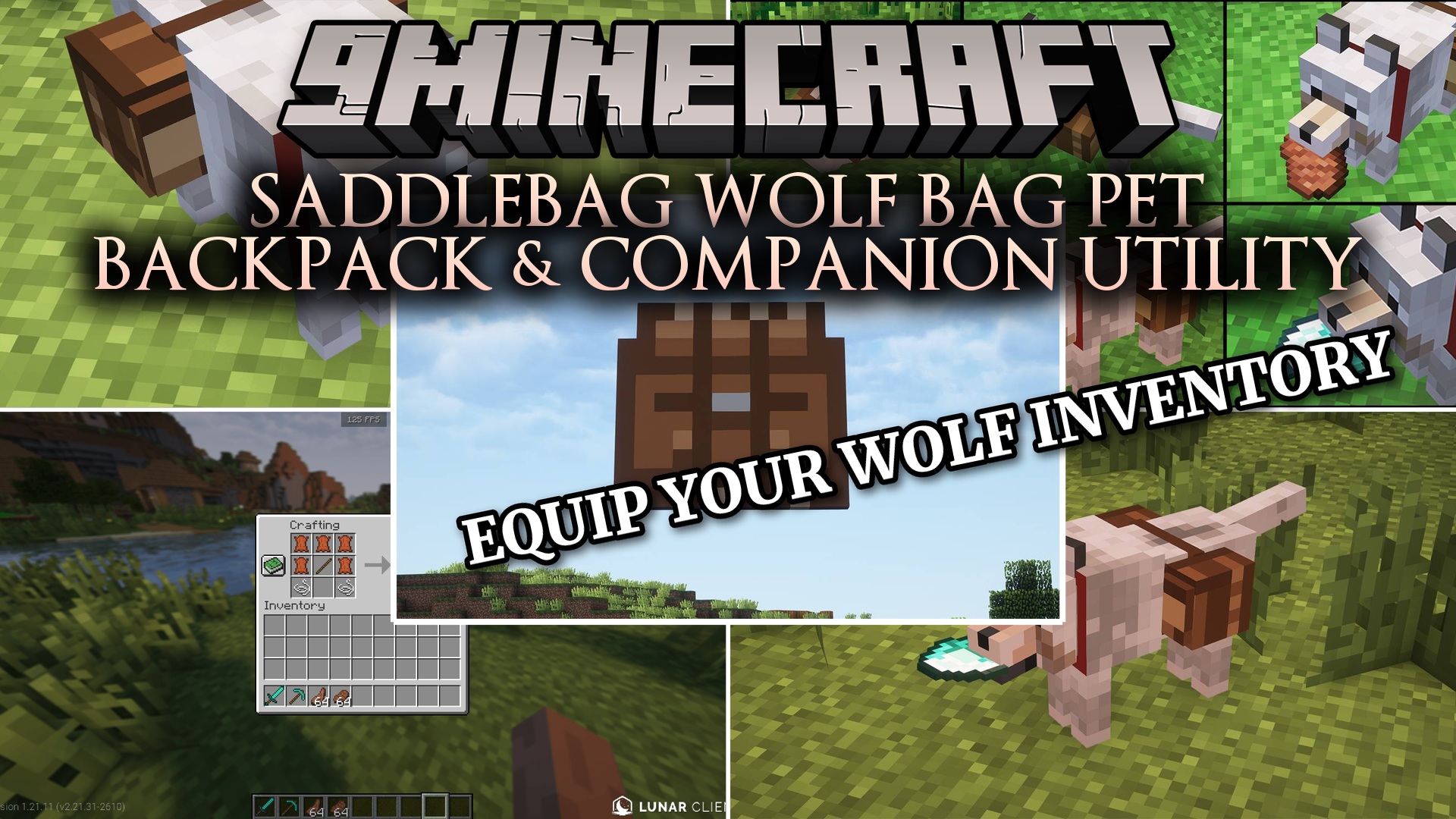 Saddlebag Wolf Bag Pet Backpack & Companion Utility Mod