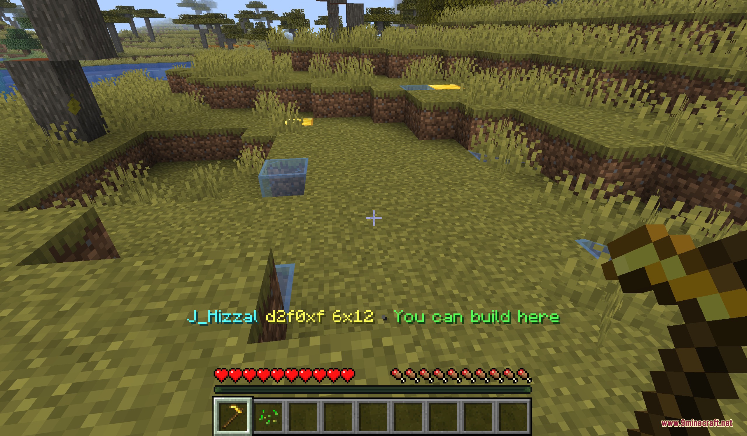 Safe Zone Claims Mod Screenshot 5 Safe Zone Claims Mod shows visual boundaries for protected land in Minecraft