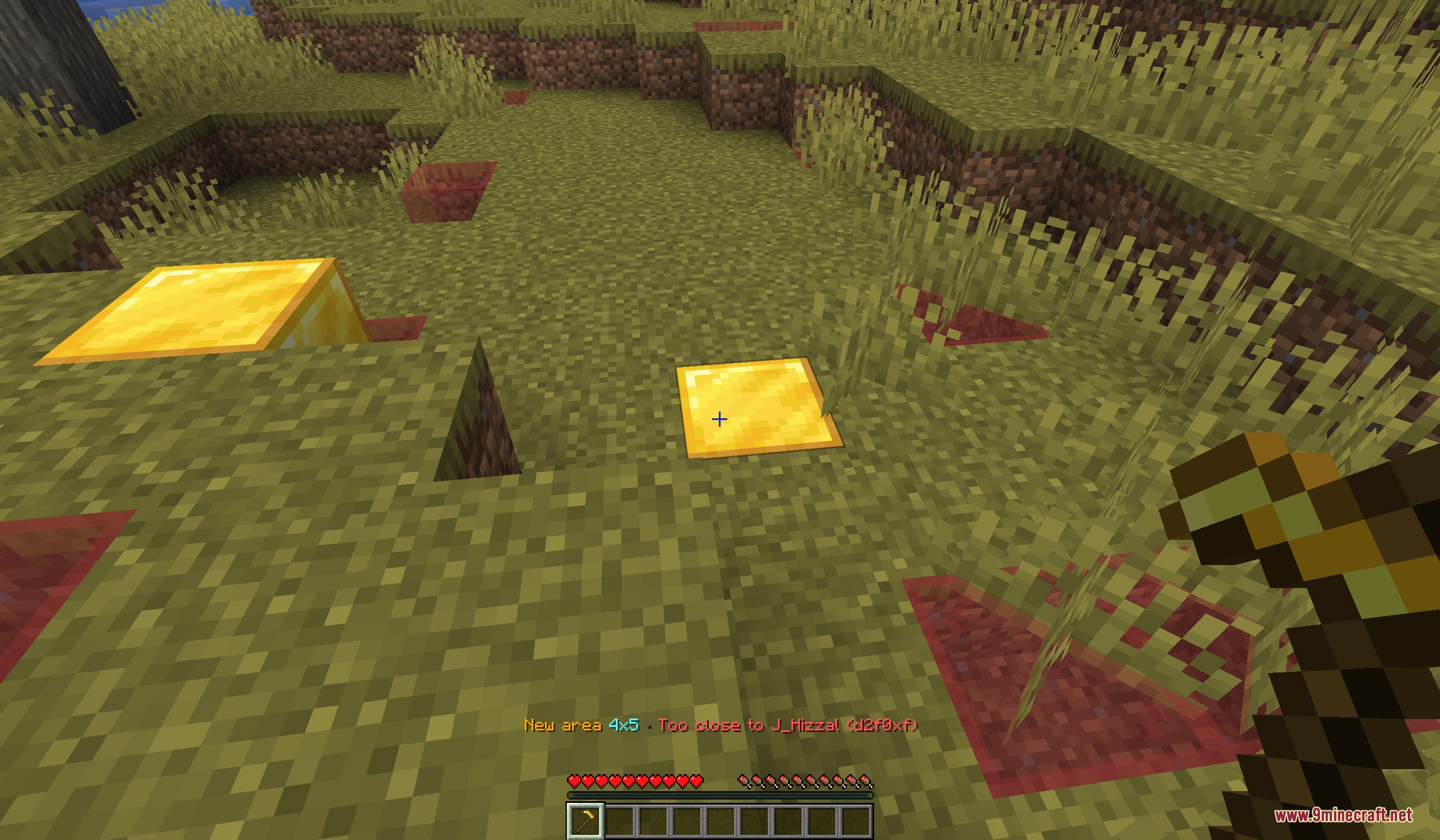Safe Zone Claims Mod Screenshot 6 Red markers show that a new claim is too close to another area