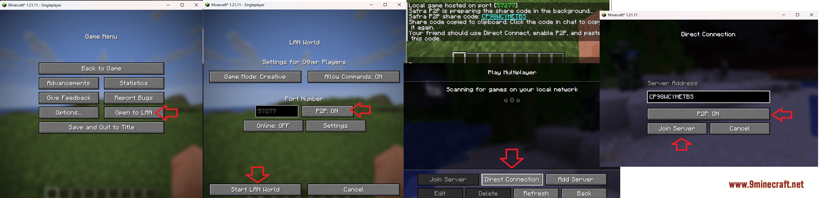 Safra Forge Mod Screenshot 3 Safra Forge Mod interface for hosting a world and joining via share codes