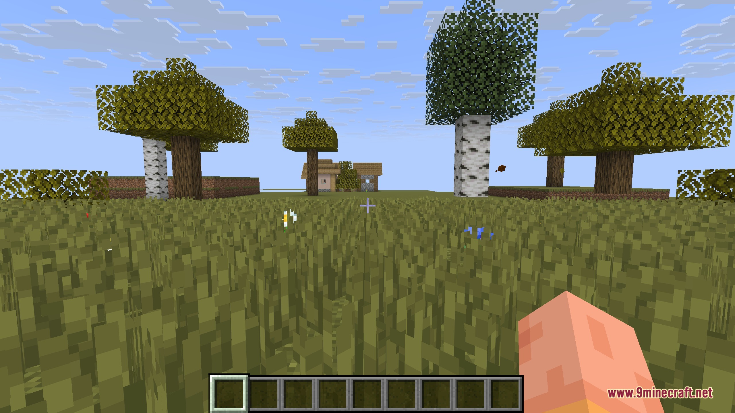 Seasons 9minecraft Mod Screenshot 3 Warm yellow and brown foliage during the autumn season in a Minecraft world
