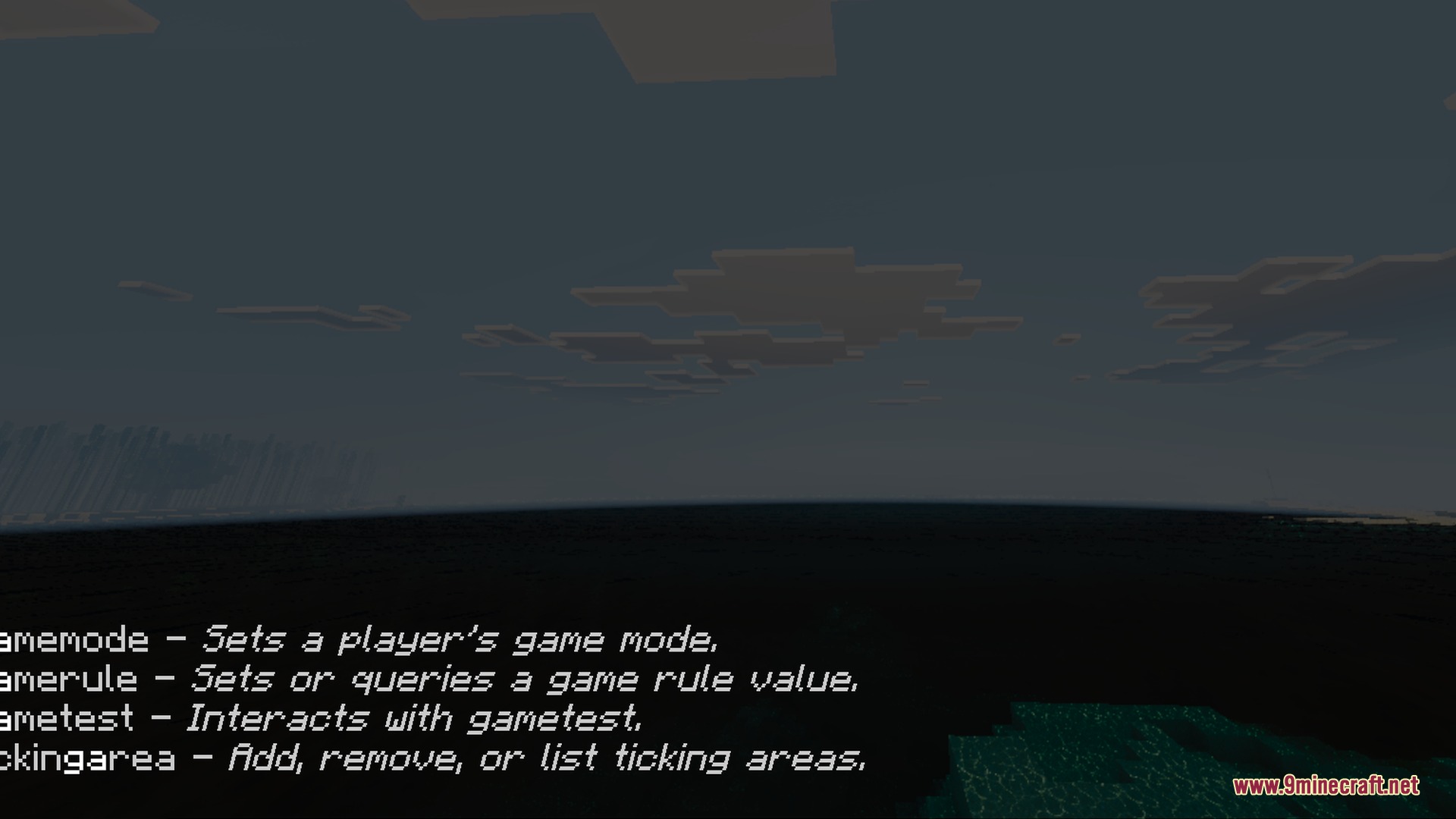 Command interface displayed over a dark sea with calm night lighting