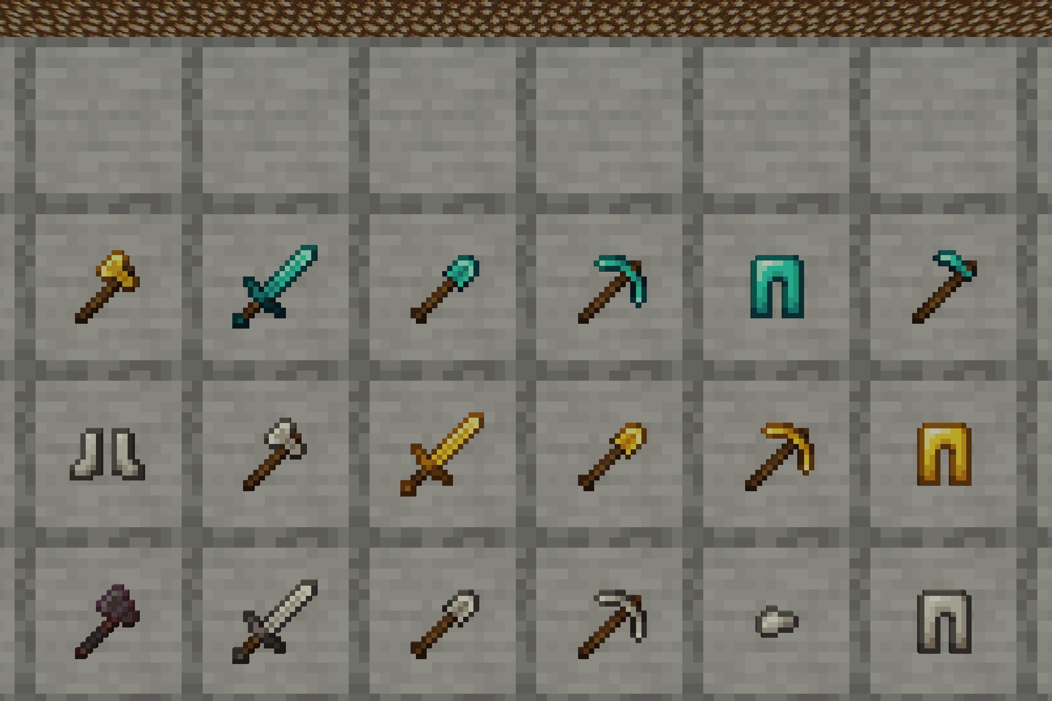 Shinier Tools Resource Pack showcases various equipment icons with glossy polished textures
