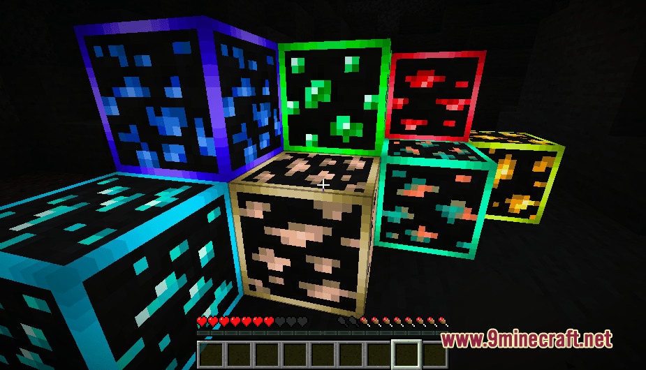 Shiny Ores Heycronus Resource Pack (26.1.2, 1.20.1) – Glowing Treasures — screenshot 1