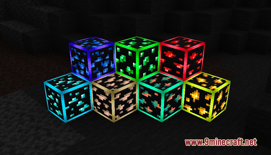 Shiny Ores Heycronus Resource Pack (26.1.2, 1.20.1) – Glowing Treasures — screenshot 2