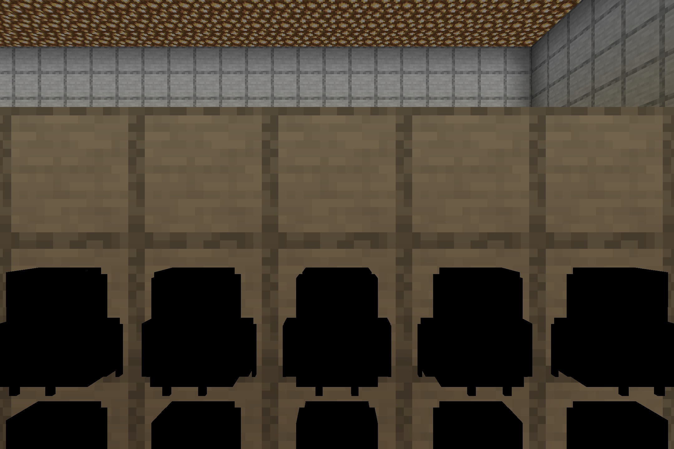 Shulkerboxes to Backpacks Resource Pack Screenshot 4 Close up of black backpack models placed on wooden blocks in Minecraft