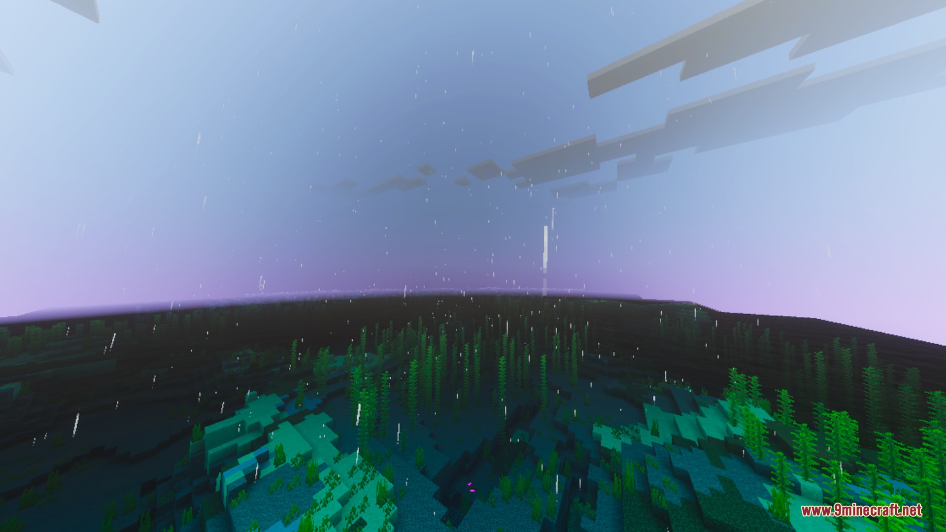 Simplistic Shader Screenshot 1 Atmospheric underwater scene showing kelp forests and realistic light rays from the surface