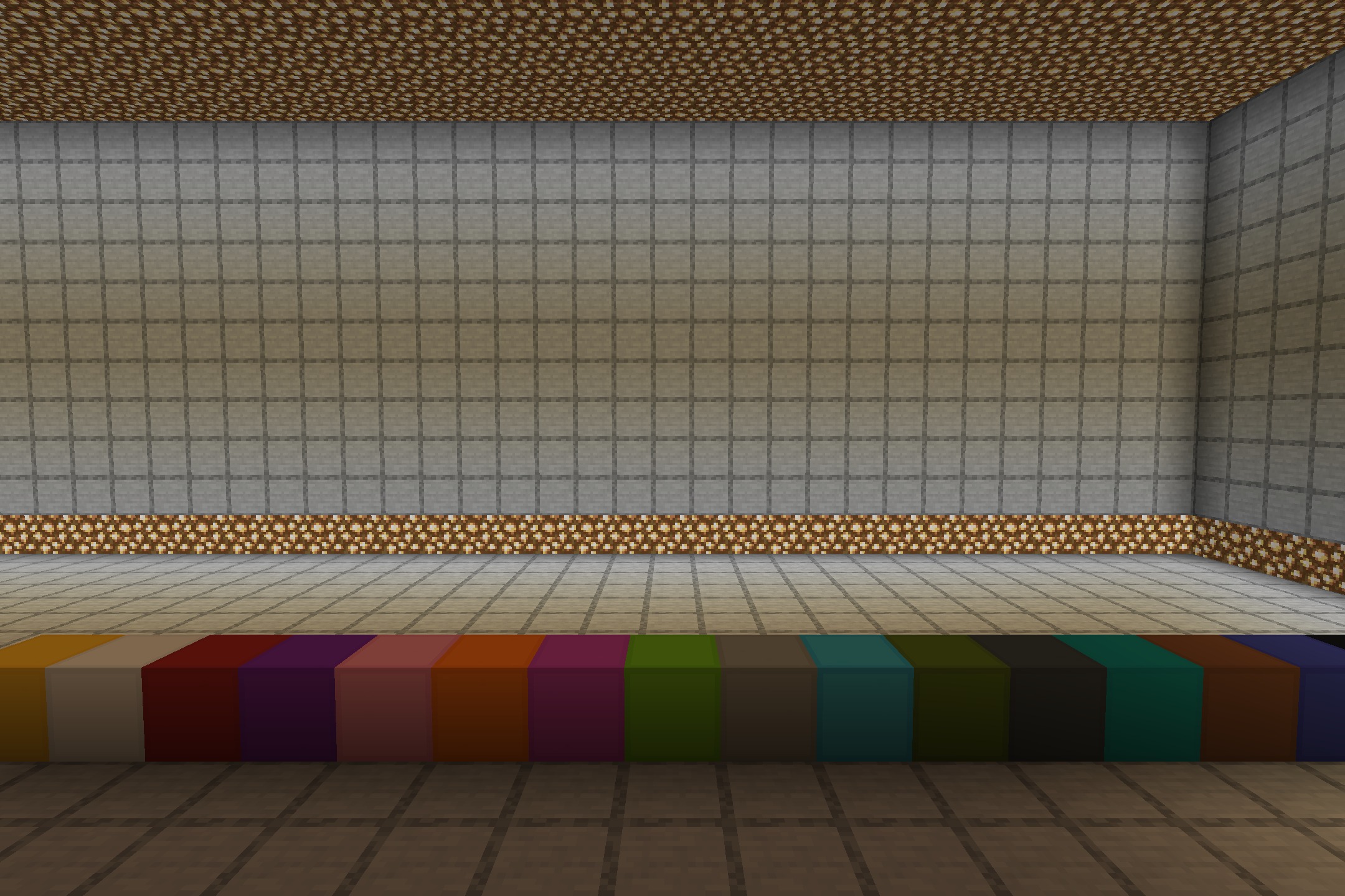 Smooth and clean textures for all colored wool blocks in a room