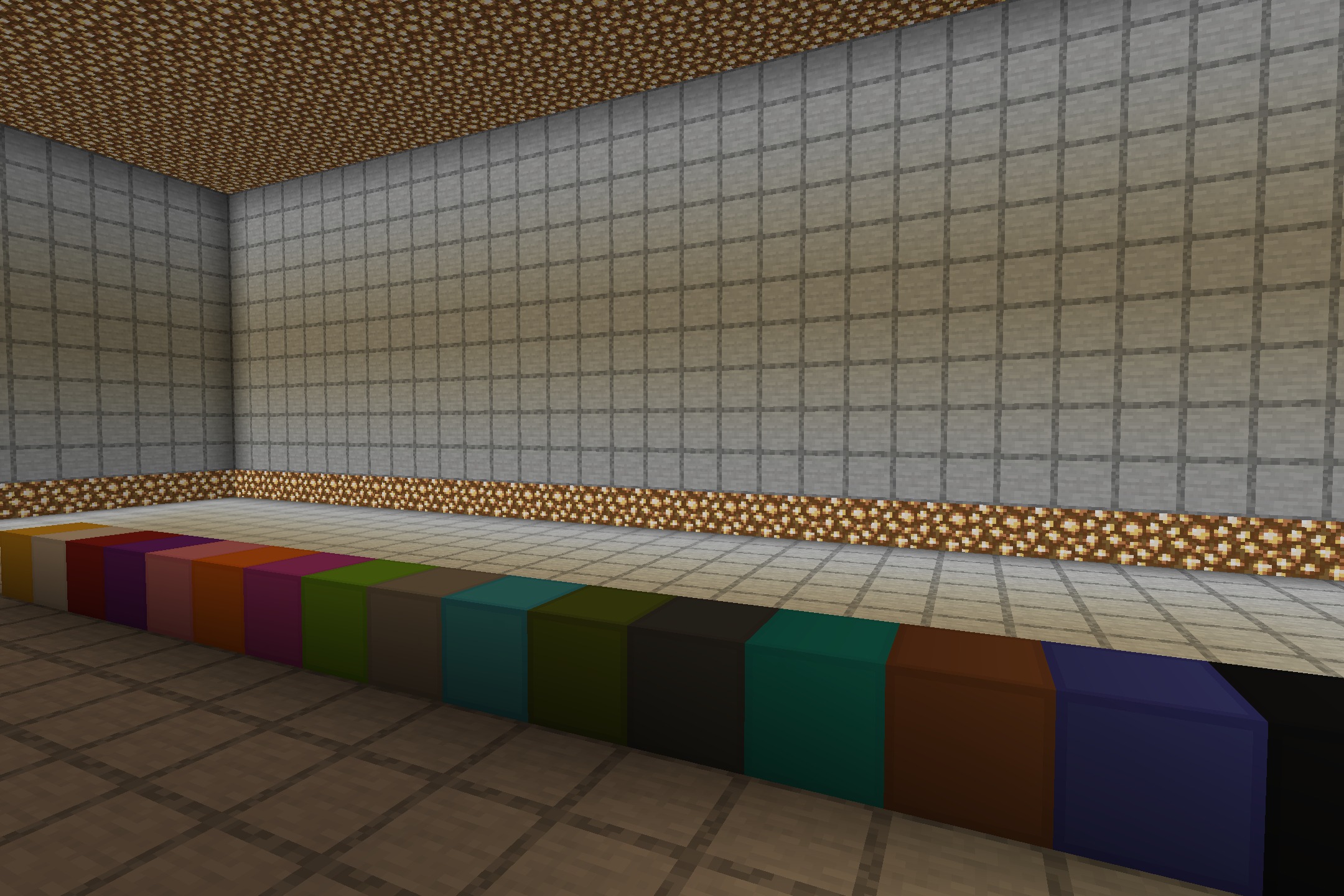 Angled view of various wool blocks with a clean and simple texture