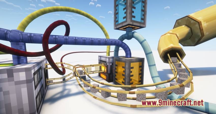 Sinuous Flow Lines Mod (26.1.2, 1.20.1) – Route Curved Pipes and Cables — screenshot 1