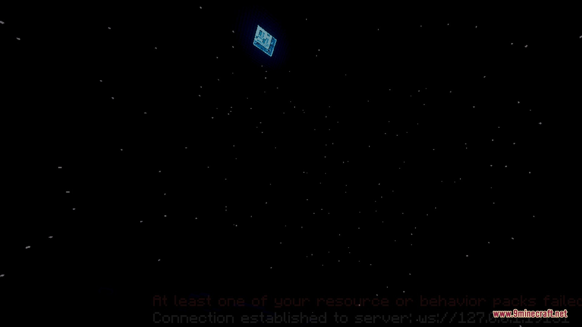 Skylix Visuals Shader Screenshot 3 A dark Minecraft screen showing a resource pack failure message during loading