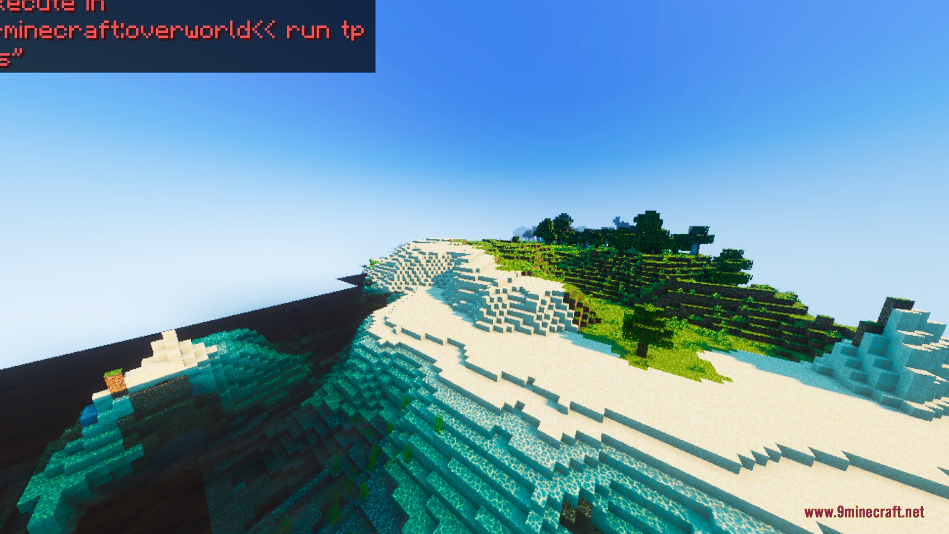 Skylix Visuals Shader Screenshot 5 Skylix Visuals creates a bright coastal landscape with clear water and vibrant colors