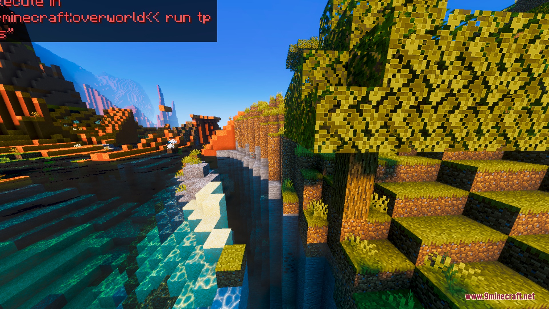 Skylix Visuals Shader Screenshot 7 Skylix Visuals enhances the Minecraft world with warm sunlight and clear water
