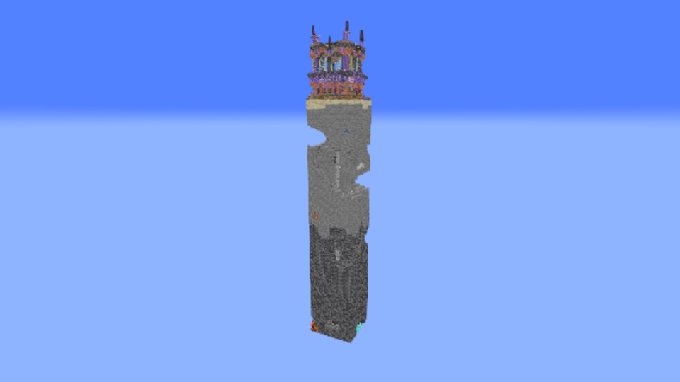 Skyscraper Unfinished with Elevator to Bedrock for Mining Access Schematic Thumbnail