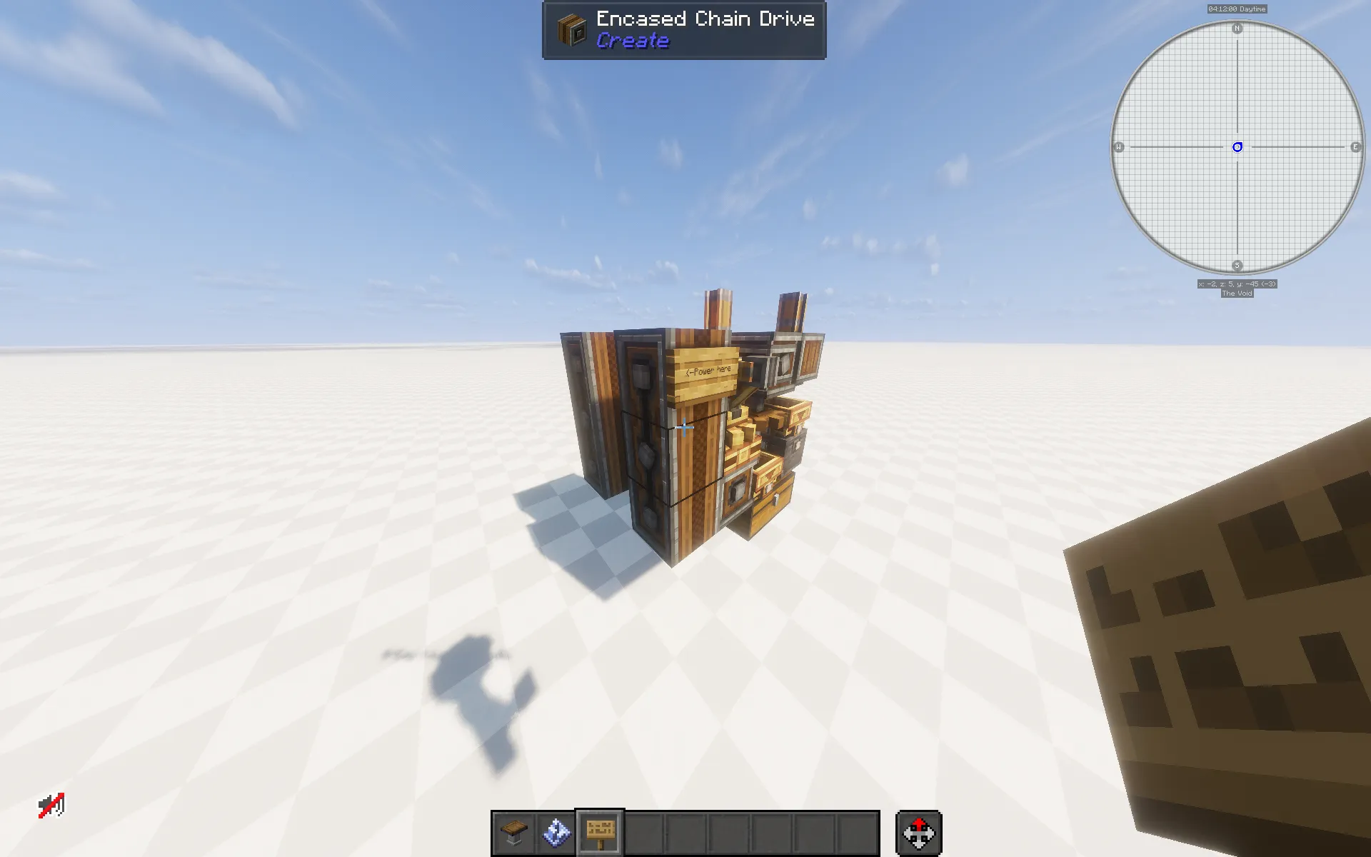 Small Gold Farm Schematic Screenshots 1 Side view of the compact machine with a sign pointing to power input