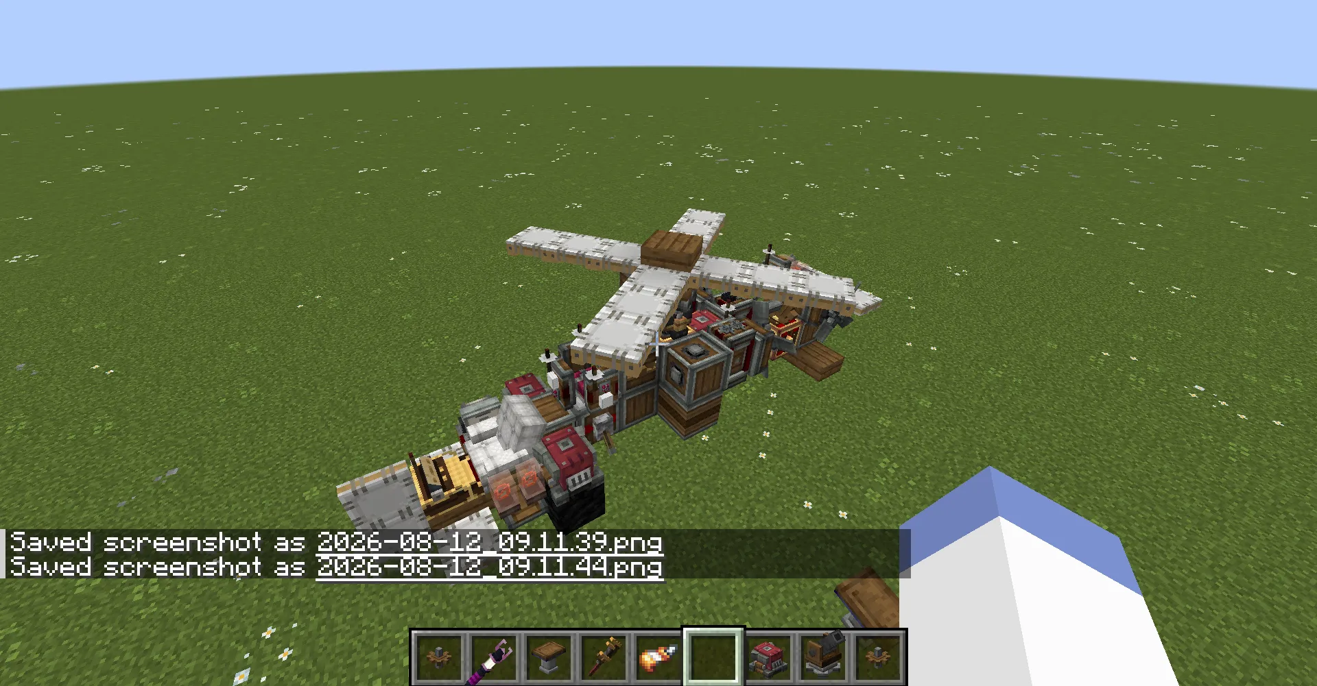 A small helicopter schematic featuring mechanical components in a flat world