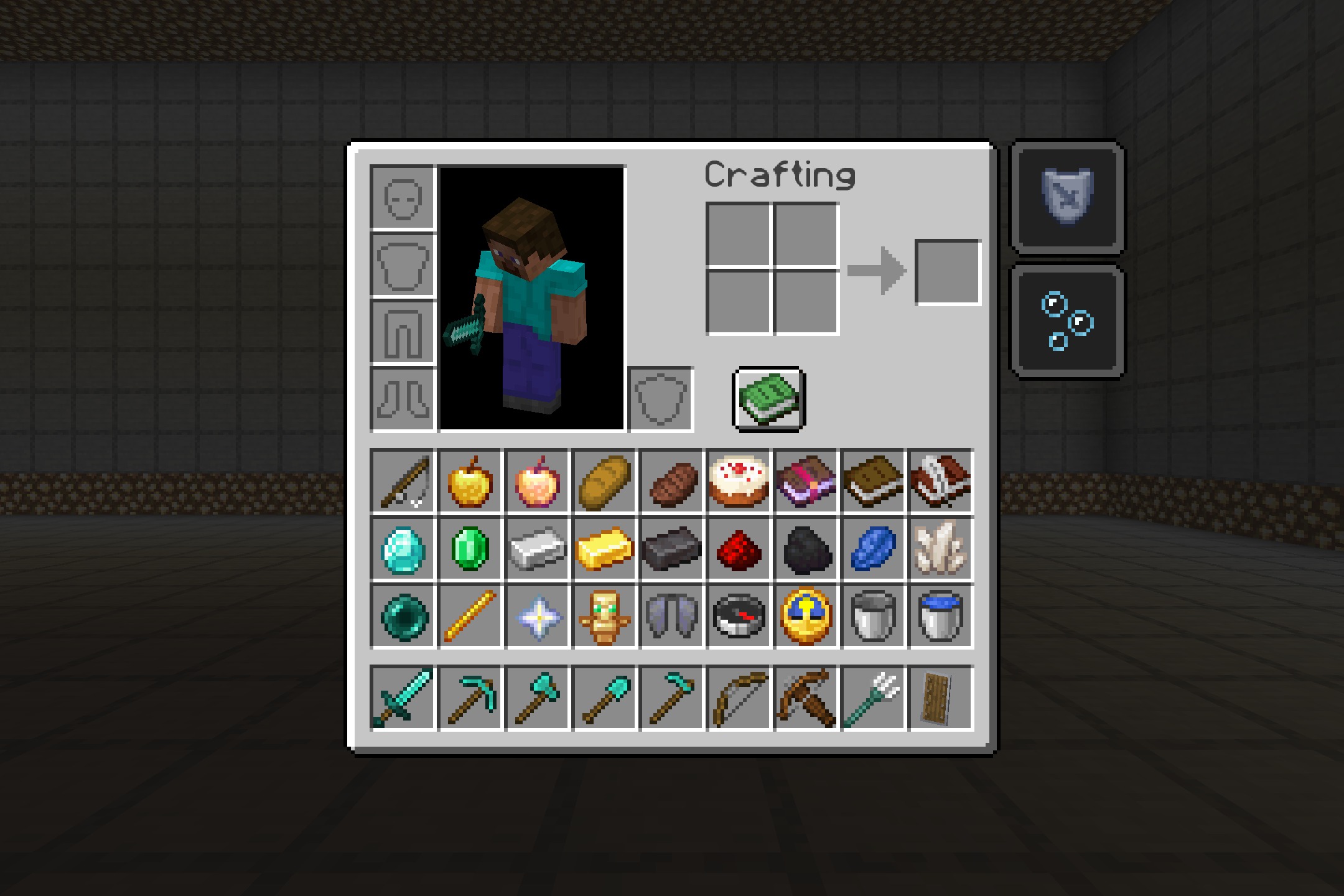 Smooth Font - Heycronus Resource Pack Screenshot 3 Minecraft inventory screen showing items with a clean and smooth font
