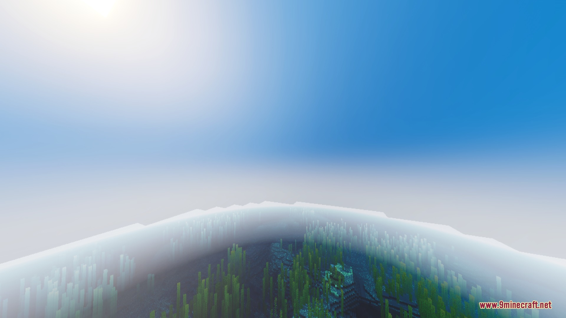 Solaris Visuals Shader Screenshot 6 Bright sunlight illuminates the underwater kelp forest through the clear ocean surface
