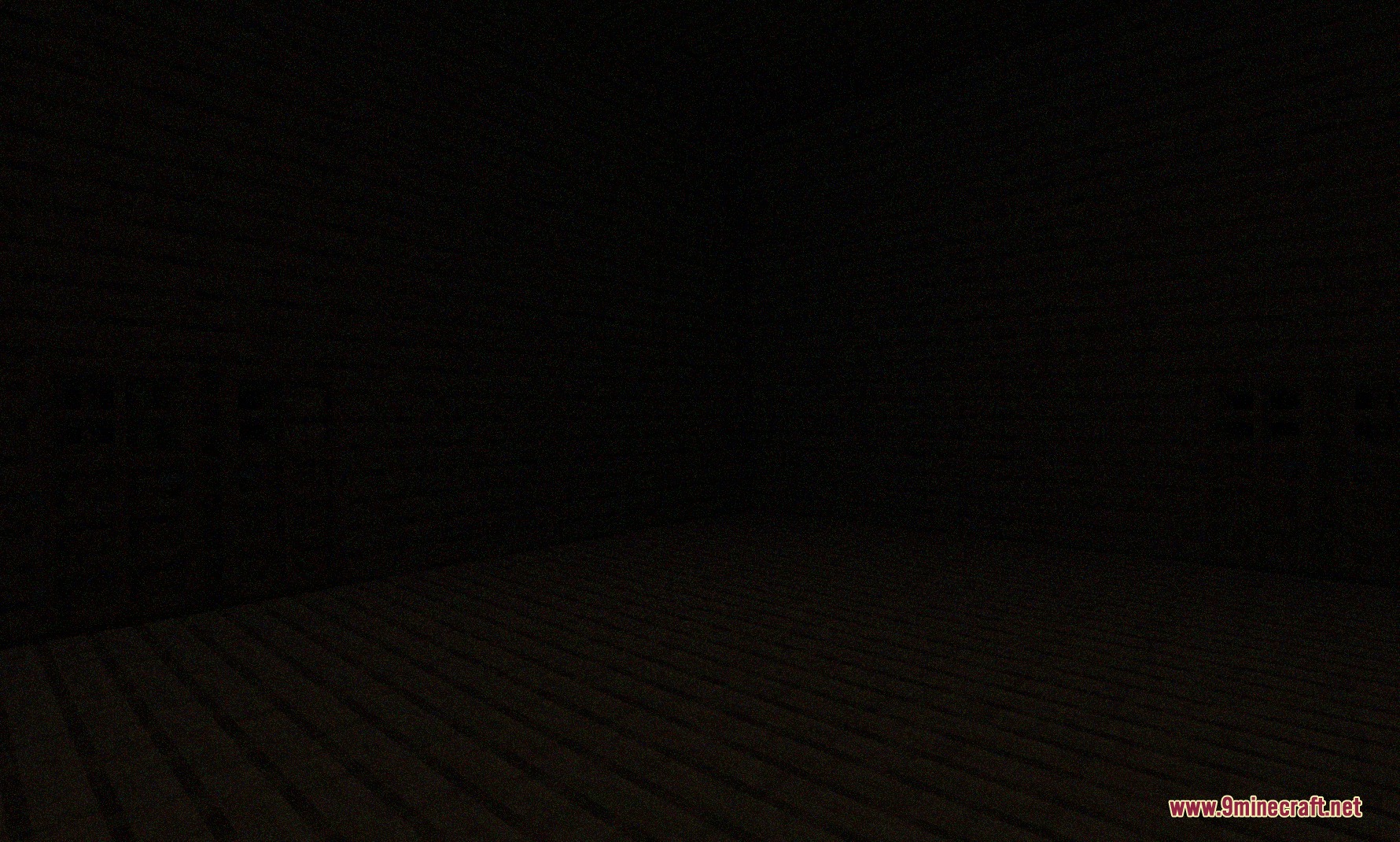 A dark empty wooden room found within a mysterious liminal dream dimension